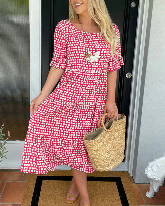 🌸Summer Specials🌸Elegant Polka Dot Midi Dress